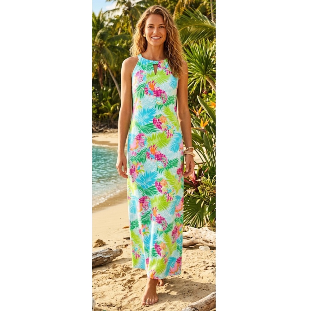 Southwind Apparel Spunkwear Bermuda Maxi Dress Palmetto NWT